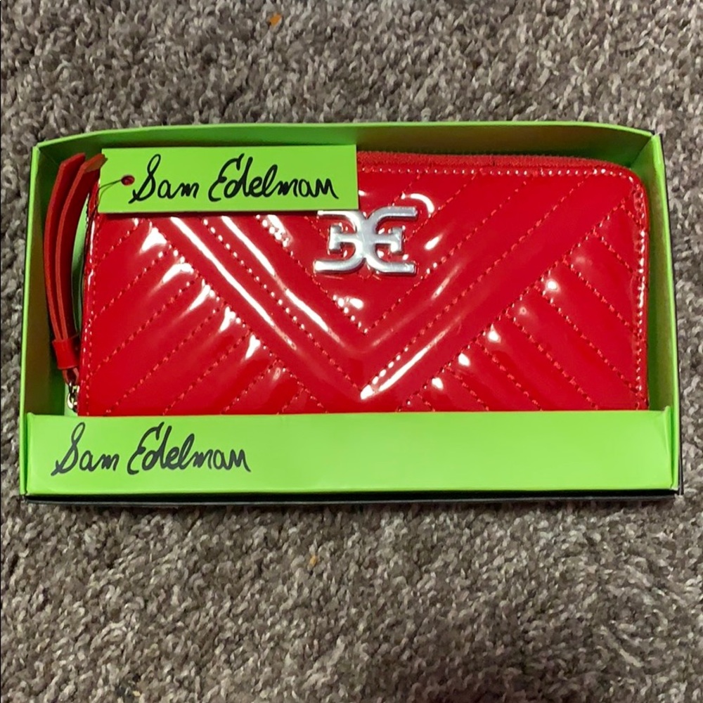 Sam Edelman Quilted Sophia Patent Leather Wallet